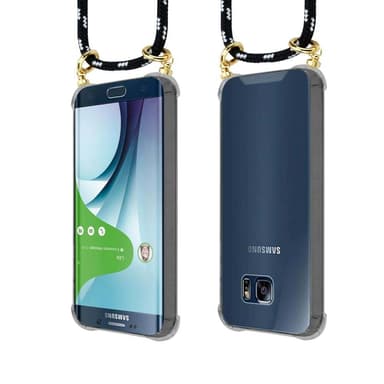 Samsung Galaxy S6 EDGE Deksel med Halskjede (svart)