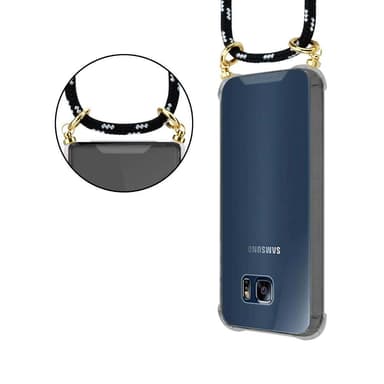 Samsung Galaxy S6 EDGE Deksel med Halskjede (svart)