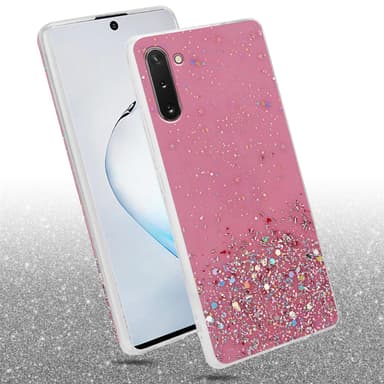 Samsung Galaxy NOTE 10 Silikondeksel Glitter (rosa)