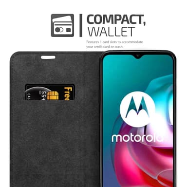 Motorola MOTO G10 / G30 lommebokdeksel case (svart)