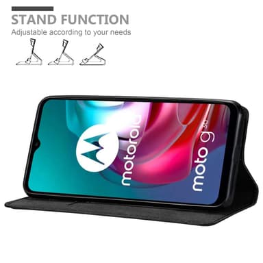 Motorola MOTO G10 / G30 lommebokdeksel case (svart)