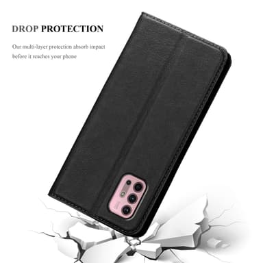 Motorola MOTO G10 / G30 lommebokdeksel case (svart)