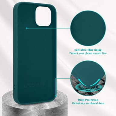 iPhone 14 silikondeksel case (grønn)