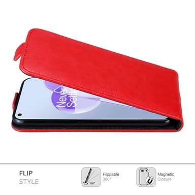 OnePlus 9RT 5G deksel flip cover (rød)
