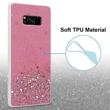 Samsung Galaxy S8 Silikondeksel Glitter (rosa)