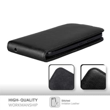 Motorola MOTO C PLUS deksel flip cover (svart)