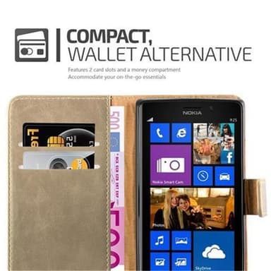 Nokia Lumia 925 lommebokdeksel etui (brun)