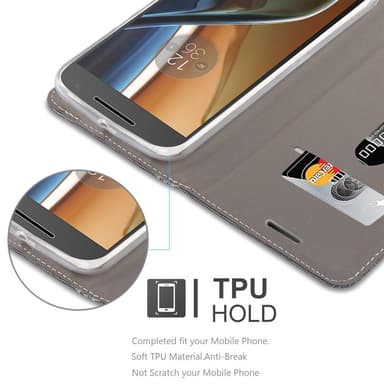 Motorola MOTO G4 / G4 PLUS lommebokdeksel etui (grå)