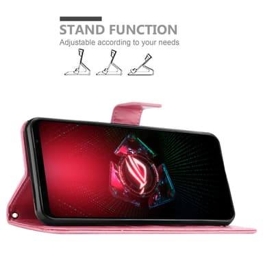 Asus ROG Phone 5 lommebokdeksel Blomster (rosa)