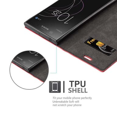 Sony Xperia XZ1 lommebokdeksel case (rød)