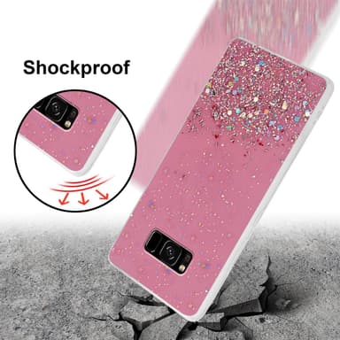 Samsung Galaxy S8 Silikondeksel Glitter (rosa)
