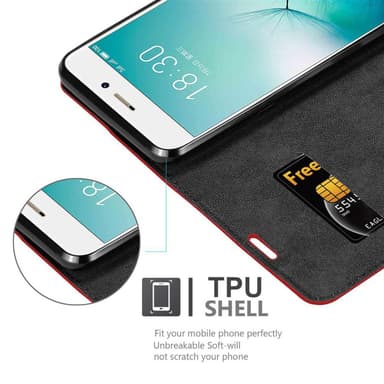 MEIZU PRO 7 lommebokdeksel case (rød)