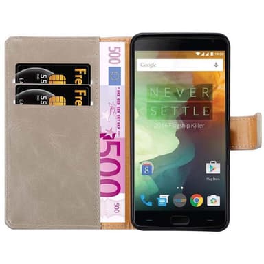 OnePlus 2 lommebokdeksel etui (brun)