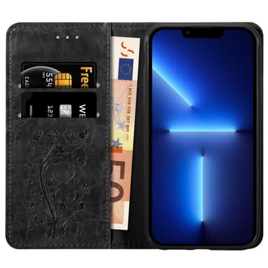 iPhone 13 PRO MAX lommebokdeksel etui (svart)
