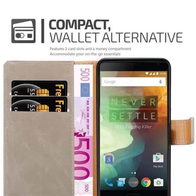 OnePlus 2 lommebokdeksel etui (brun)