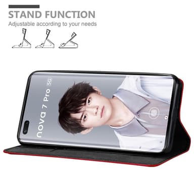 Huawei NOVA 7 PRO 5G lommebokdeksel case (rød)