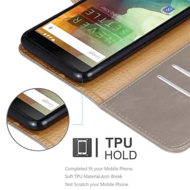 OnePlus 2 lommebokdeksel etui (brun)