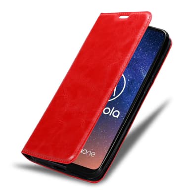 Motorola ONE VISION lommebokdeksel case (rød)