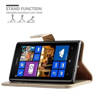 Nokia Lumia 925 lommebokdeksel etui (brun)
