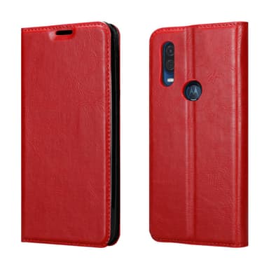 Motorola ONE VISION lommebokdeksel case (rød)