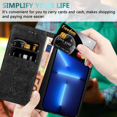 iPhone 13 PRO MAX lommebokdeksel etui (svart)