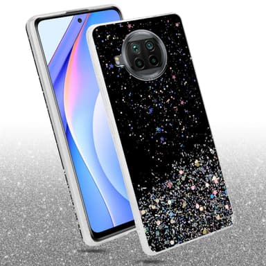 Xiaomi Mi 10T LITE Silikondeksel Glitter (Svart)