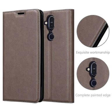 Nokia 7.1 PLUS / X7 lommebokdeksel case (brun)
