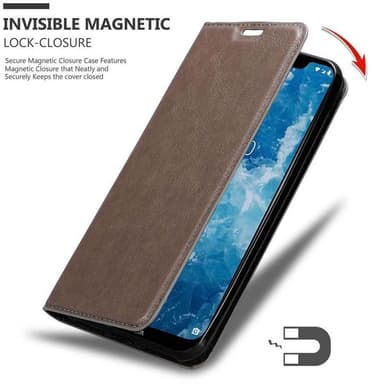 Nokia 7.1 PLUS / X7 lommebokdeksel case (brun)