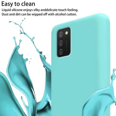 Deksel Samsung Galaxy A02s med Halskjede (turkis)