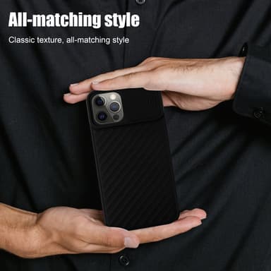 iPhone 12 / 12 PRO silikondeksel case (svart)