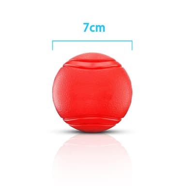 Gummiball for hunder 7 cm Hundeball (rød)