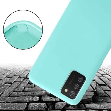 Deksel Samsung Galaxy A02s med Halskjede (turkis)