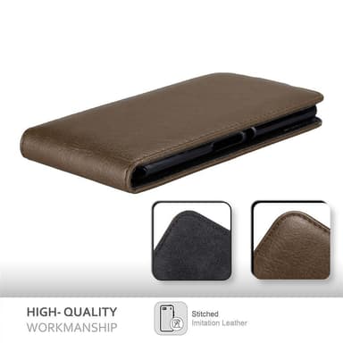 Sony Xperia E3 deksel flip cover (brun)