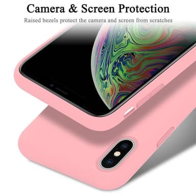 iPhone XS MAX silikondeksel case (rosa)