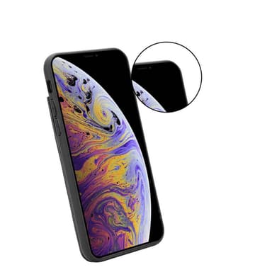 iPhone XS MAX Deksel Kunstskinn (svart)