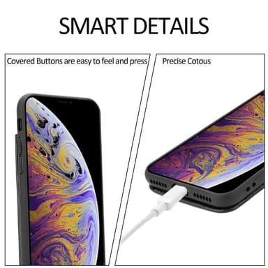 iPhone XS MAX Deksel Kunstskinn (svart)