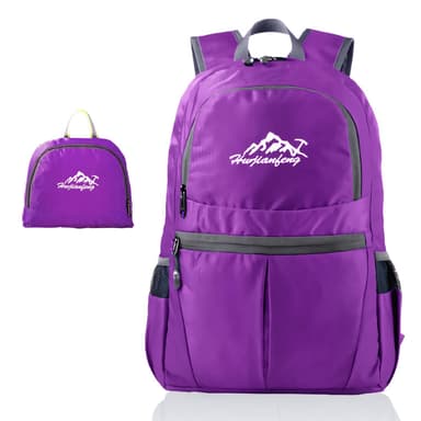 Sammenleggbar ryggsekk 36L unisex vanntett (lilla)