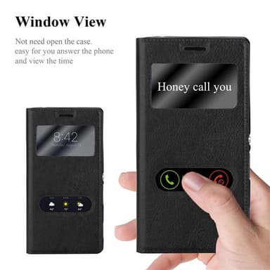 Sony Xperia M2 / M2 AQUA lommebokdeksel cover (svart)