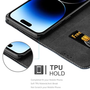 iPhone 14 PRO Deksel Case Cover (blå)