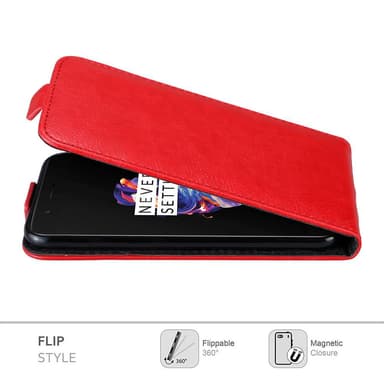 OnePlus 5 deksel flip cover (rød)