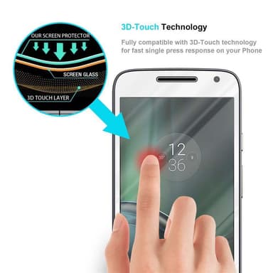Motorola MOTO G4 PLAY Skjermbeskytter Skärmskydd (hvit)