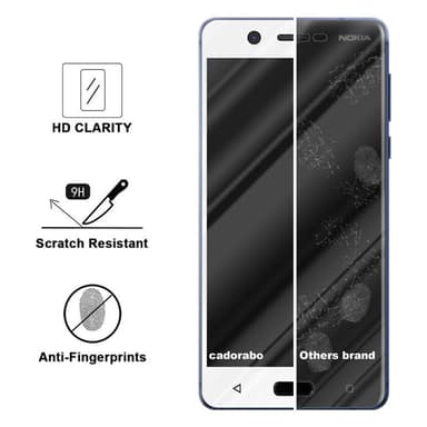 Nokia 5.1 Skjermbeskytter Skärmskydd (hvit)