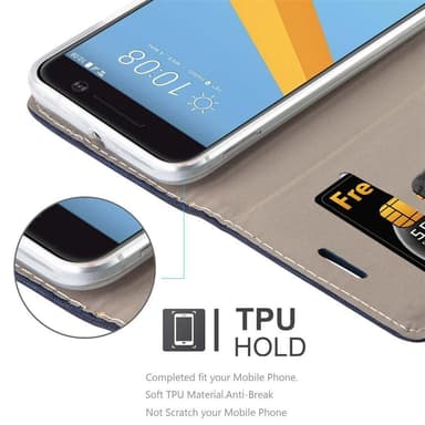 HTC ONE M10 lommebokdeksel etui (blå)