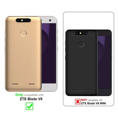 ZTE Blade V8 lommebokdeksel case (svart)