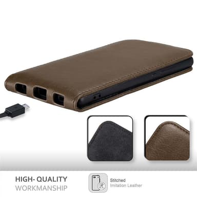 Huawei P8 deksel flip cover (brun)
