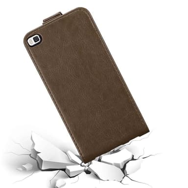 Huawei P8 deksel flip cover (brun)