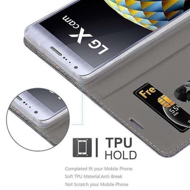 LG X CAM lommebokdeksel etui (grå)