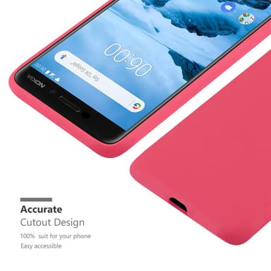 Deksel Nokia 6.1 Silikon cover (rød)