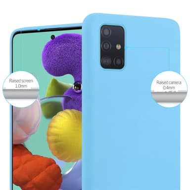 Deksel Samsung Galaxy A51 5G Silikon cover (blå)