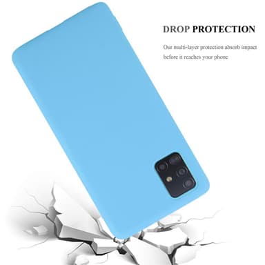 Deksel Samsung Galaxy A51 5G Silikon cover (blå)
